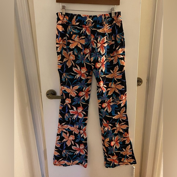 Roxy Floral Linen Pants - Picture 2 of 2